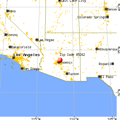 Scottsdale, AZ (85262) map from a distance