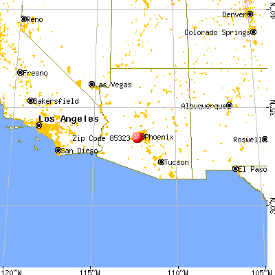 Avondale, AZ (85323) map from a distance