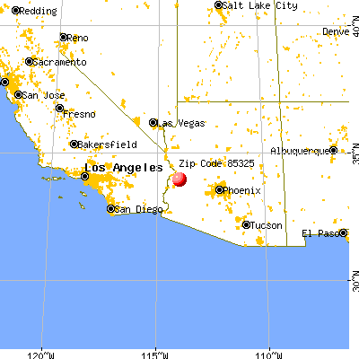 Bouse, AZ (85325) map from a distance