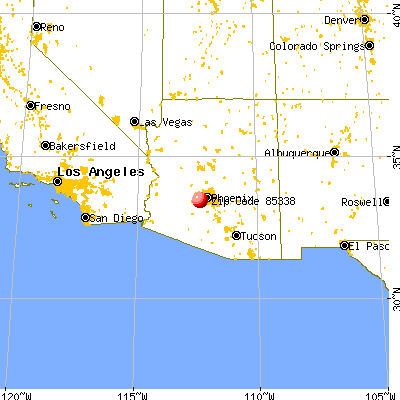 Goodyear, AZ (85338) map from a distance