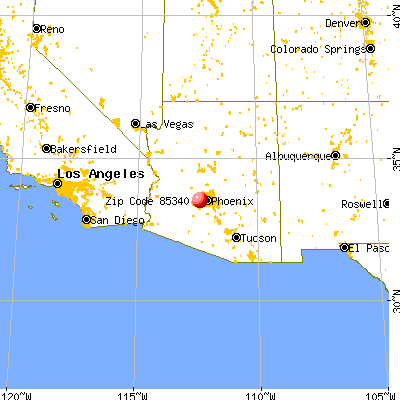 Goodyear, AZ (85340) map from a distance