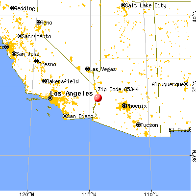 Parker, AZ (85344) map from a distance