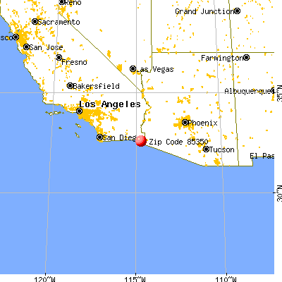 San Luis, AZ (85350) map from a distance