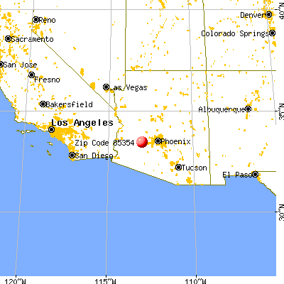 Tonopah, AZ (85354) map from a distance