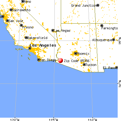 Wellton, AZ (85356) map from a distance
