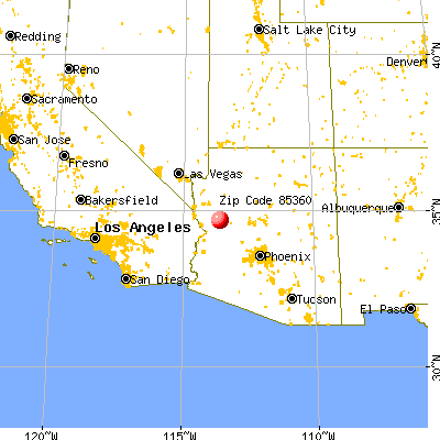 Wikieup, AZ (85360) map from a distance