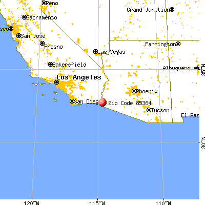 Yuma, AZ (85364) map from a distance