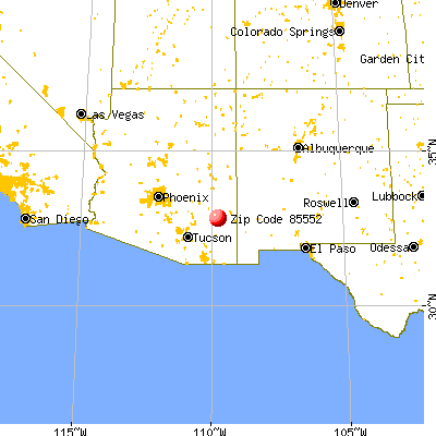 Thatcher, AZ (85552) map from a distance
