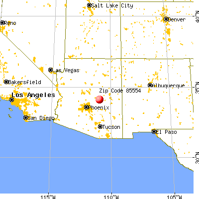 Young, AZ (85554) map from a distance