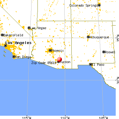 Summerhaven, AZ (85619) map from a distance