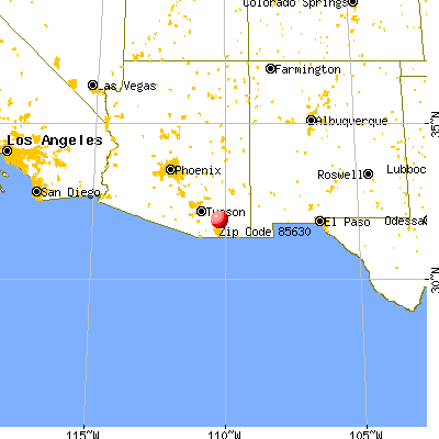 St. David, AZ (85630) map from a distance