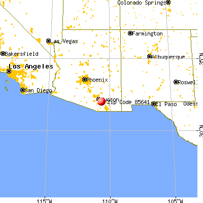 Vail, AZ (85641) map from a distance