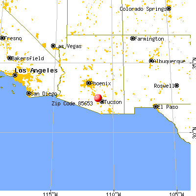Marana, AZ (85653) map from a distance