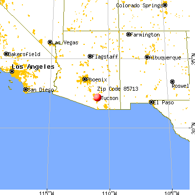 Tucson, AZ (85713) map from a distance