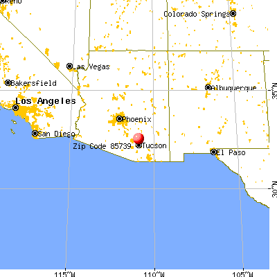 Saddlebrooke, AZ (85739) map from a distance