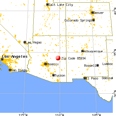 Pinedale, AZ (85934) map from a distance