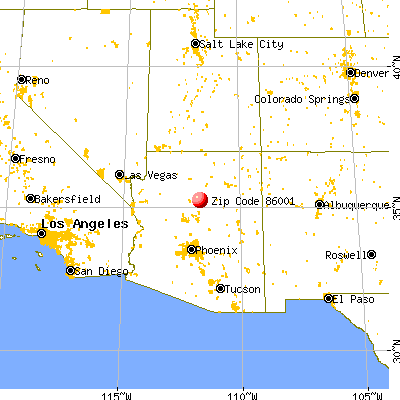 Flagstaff, AZ (86001) map from a distance