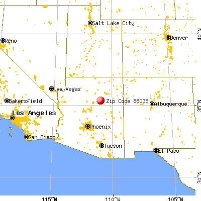 Leupp, AZ (86035) map from a distance