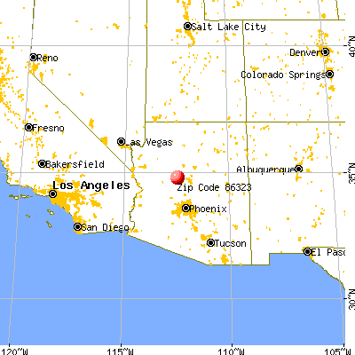 Chino Valley, AZ (86323) map from a distance