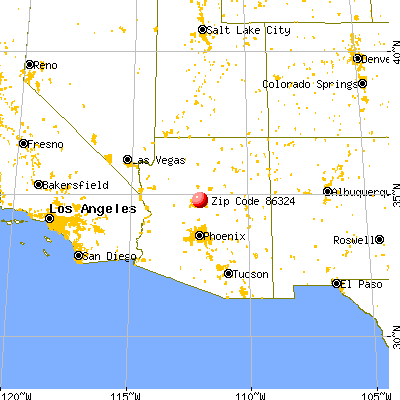 Clarkdale, AZ (86324) map from a distance