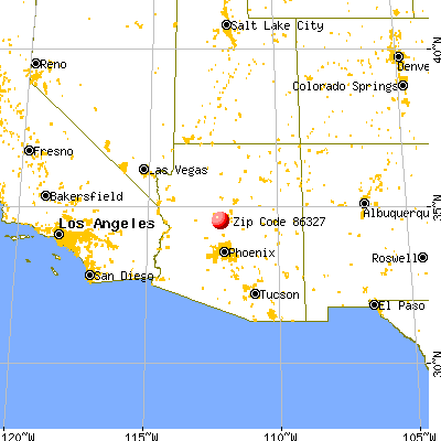 Dewey-Humboldt, AZ (86327) map from a distance