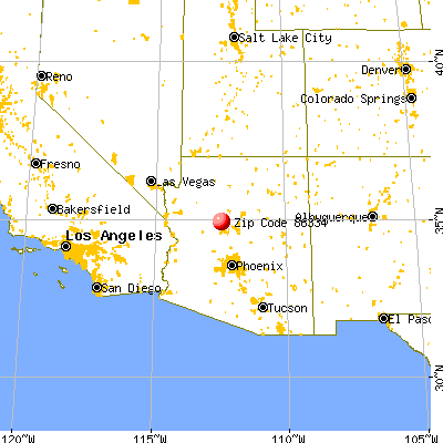 Paulden, AZ (86334) map from a distance