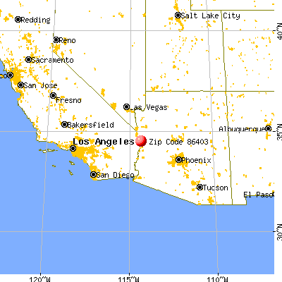 Lake Havasu City, AZ (86403) map from a distance