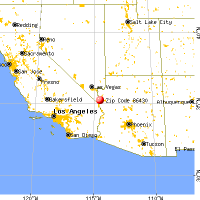 Bullhead City, AZ (86430) map from a distance