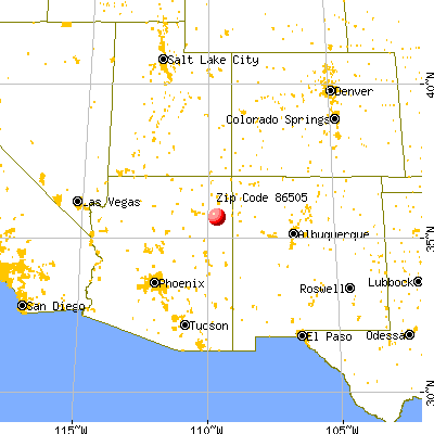 Burnside, AZ (86505) map from a distance