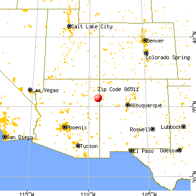 St. Michaels, AZ (86511) map from a distance