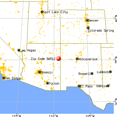 Houck, AZ (86512) map from a distance