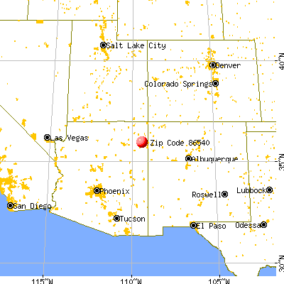 Nazlini, AZ (86540) map from a distance