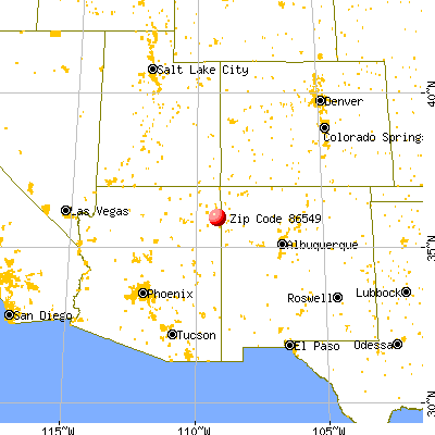 Sawmill, AZ (86549) map from a distance