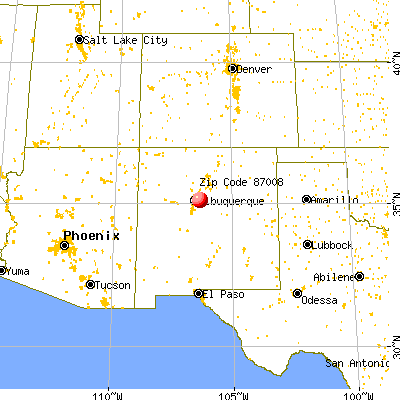 Cedar Crest, NM (87008) map from a distance