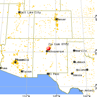 Santo Domingo Pueblo, NM (87052) map from a distance