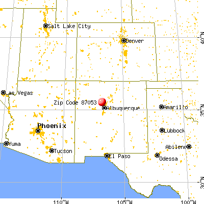 San Ysidro, NM (87053) map from a distance