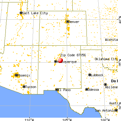 Cedar Grove, NM (87056) map from a distance