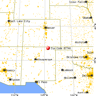 Raton, NM (87740) map from a distance