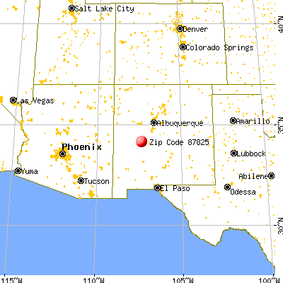 Magdalena, NM (87825) map from a distance