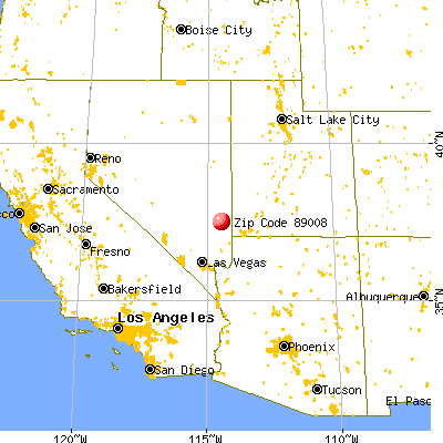 Caliente, NV (89008) map from a distance