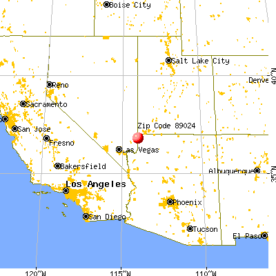 Mesquite, NV (89024) map from a distance