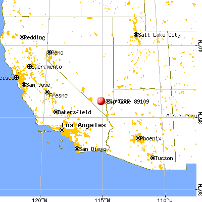 Paradise, NV (89109) map from a distance