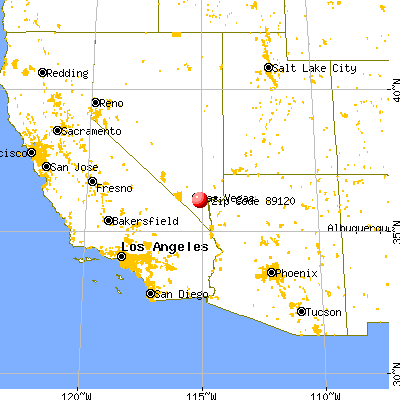 Paradise, NV (89120) map from a distance