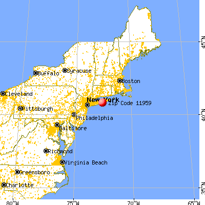 Quogue, NY (11959) map from a distance