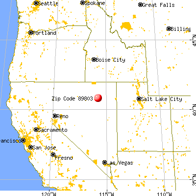 Elko, NV (89803) map from a distance
