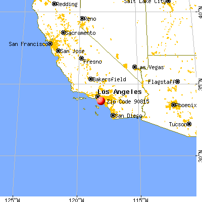 Long Beach, CA (90815) map from a distance