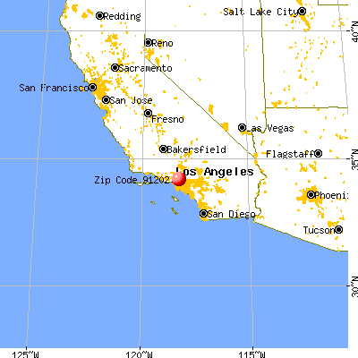 Glendale, CA (91202) map from a distance