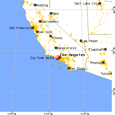 Agoura Hills, CA (91301) map from a distance
