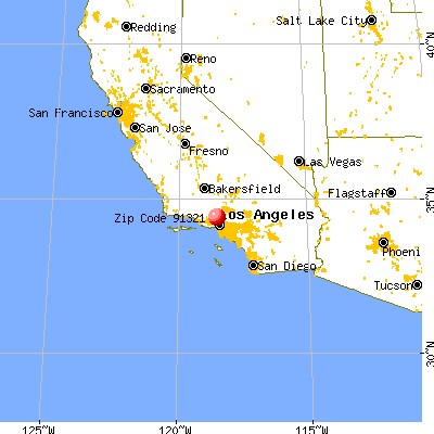 Santa Clarita, CA (91321) map from a distance