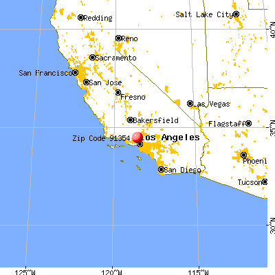 Santa Clarita, CA (91354) map from a distance